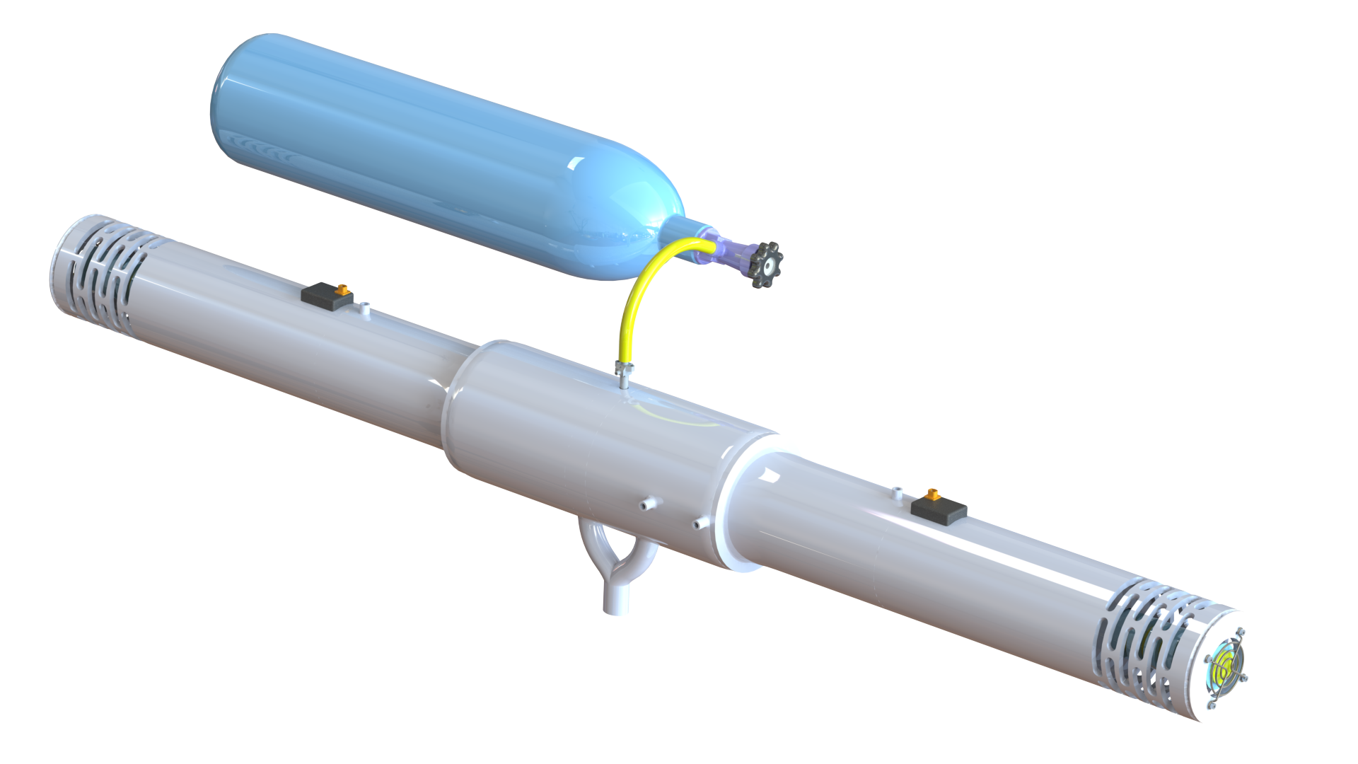 D3CALES compressed air linear electric generator